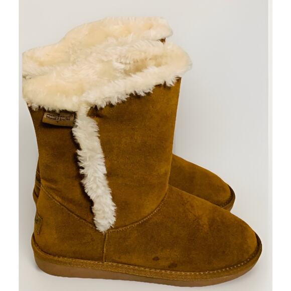 Minnetonka Women's 7M Boots Leather Upper Brown Pull On Model #85711 EUC - Picture 2 of 7